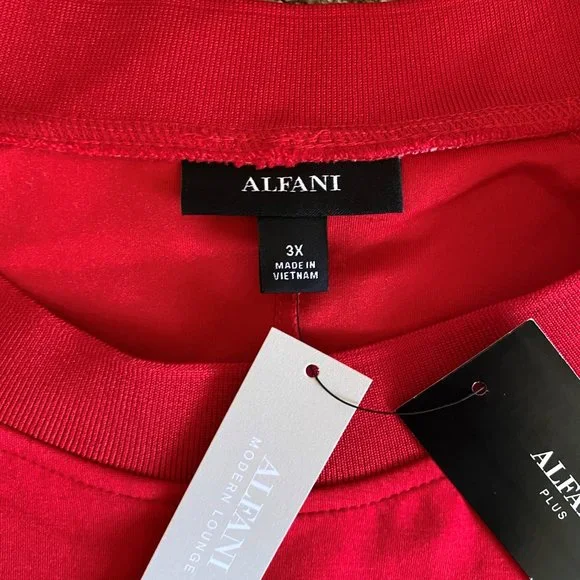 ALFANI Top Real Red Size 3X - Picture 6 of 6